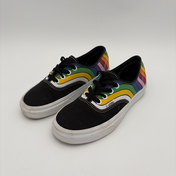 Vans Shoes - Vans Authentic Refract Rainbow Skate Shoes W 6.5 / M 5 Black‎ Low Top Sneakers